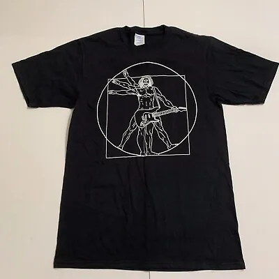 Vitruvian Man With Guitar T Shirt Black Small • $14.99