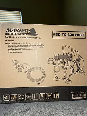 Pro Master Airbrush Compressor Set ABD TC-320-HBLF *New* In Box • $124.99