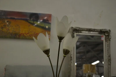 £60 • Buy Traditional 3 Arm Floor Lamp Glass Tulip Shades Prototype Sample Piece Clearance