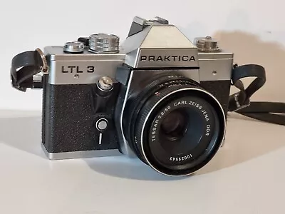 Praktica LTL 3 SLR Film Camera Carl Zeiss DDR Lens Metal Body RMF47-GB.With Case • £35