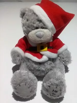 Christmas Teddy Bear Plush Gray 5  Sitting Santa Holiday Me To You -Brand New • $15.49