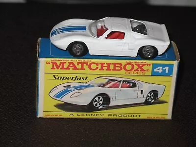 MATCHBOX LESNEY FORD GT MB 41A-02 (MIB) Black Script F Box • £135