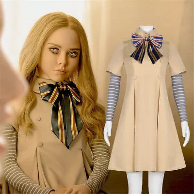 Thriller Movie M3GAN Cosplay Costume Set Kid Girls Megan AI Doll Robots Dress Up • $38.15
