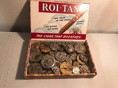 Antique Pocket Watch Parts- Movements- Box Lot Vintage • $20.50