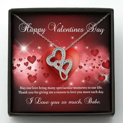 Necklace Hearts Gift Jewelry To My Wife Valentines Gift I Love You More Each Day • $33.97