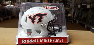 Virginia Tech Hokies White  Speed  Replica Mini Helmet Ncaa Riddell • $28.95