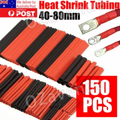 150 Pcs Heat Shrink Tubing Tube Assortment Wire Cable Insulation Sleeving Kit AU • $5.29