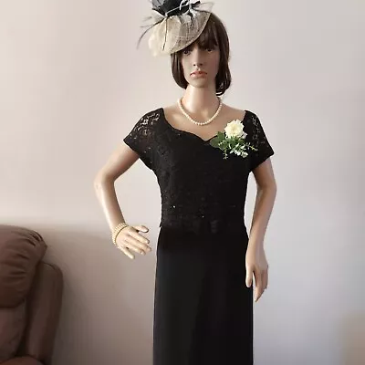 Lace  Bodice Dress In Black By DEBUT Size 16  • £10