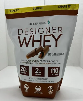 Designer Wellness Designer Whey Natural 100% Whey Protein Powder Chocolate 2 Lb • $15.99