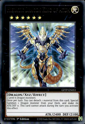 HIERATIC DRAGON KING OF ATUM GFTP-EN051 1ST ED ULTRA RARE Yugioh • £1.98