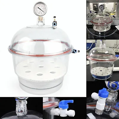 Vacuum Desiccator Jar Polycarbonate Plastic Vacuum Dryer Laboratory Dessicator • $52.64