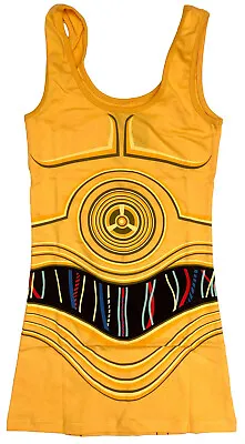 Star Wars C-3PO Cosplay Tunic Tank Top Juniors New Mighty Fine • $19.99