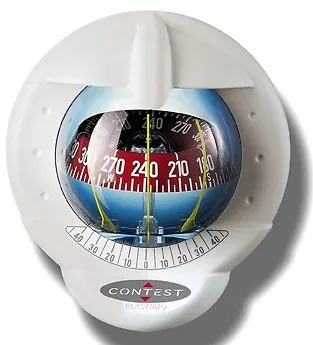 Nautos 64417 – Contest 101 Compass-vertical Mount-white Bezel – Red Card • $267.39