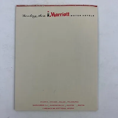 Marriot Motor Hotels Branded Vintage Mini Note Pad • $14.99