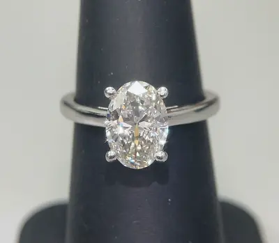 $2684.35 • Buy Diamond Engagement Ring Oval AGI Certified VS1 G 2 Carat  14K White Gold Size6.5