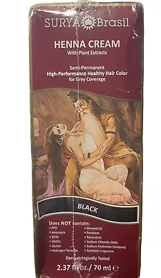 Surya Brasil Henna Cream Semi-Permanent Hair Color Treatment Black 2 PACK • $27.99