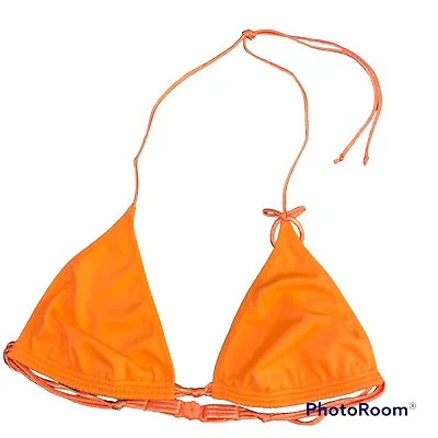 La Perla Bikini Top Triangle Size 46 US Medium Orange Swim Tie  • $14.95