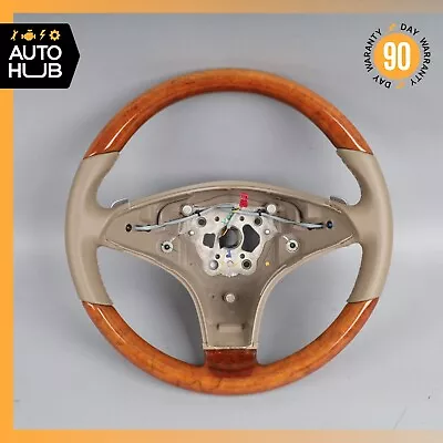 09-12 Mercedes R230 SL550 CLS550 Steering Wheel Wood W/Paddle Shifters Beige OEM • $589.30