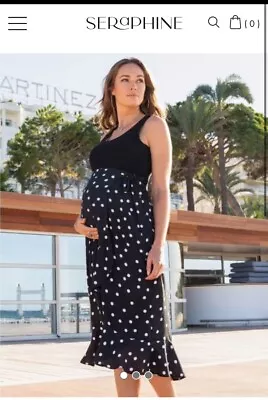 Seraphine Polka Dot Maternity Skirt Size 8 Immaculate Condition • £14.90