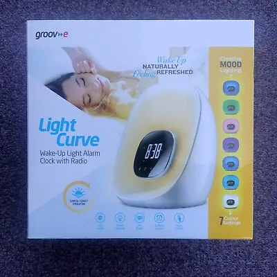 NEW Groove Light Curve Wake-Up Light Alarm Clock FM Radio - Free P&P • £28.99