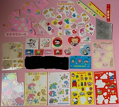 SANRIO Vintage JAPAN 70s 80s Hello Kitty Little Twin Stars Mini Stickers Lot • $29