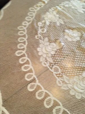 Ivory Oval Lace Table Cloth 66 X 78 Small Flaw • $9.99