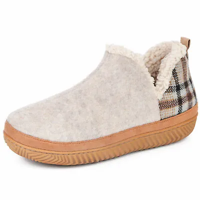£9.99 • Buy Women's Faux Fur Sherpa Fleece Bootie Slippers Cosy Memory Foam House Shoes Size