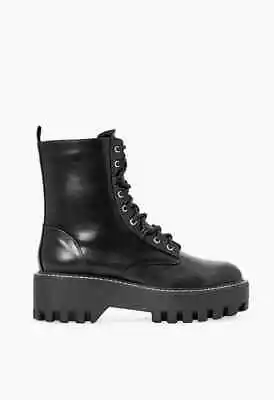 £23.99 • Buy Womens Ladies Ankle Boots Chunky Army Chelsea Platform Lace Up Winter Uk Shoes