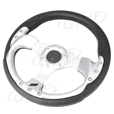 £38.51 • Buy 13  Bolts Car Racing Steering Wheel Leather PVC W/ Horn Button Universal Car