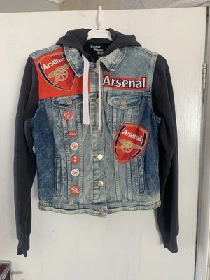 £1 • Buy Custom (unofficial)Arsenal Jean Jacket With Hood