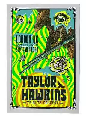 $94.99 • Buy RARE Taylor Hawkins Tribute Concert Wembley Poster Print Foo Fighters Nirvana