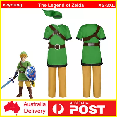 The Legend Of Zelda Skyward Sword Cosplay Link Costume Halloween Party Outfits • $71.24