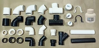 Solvent Waste System Pipe & Fittings 32/40/50mm Black/ White / Solvent Cement  • £5.49