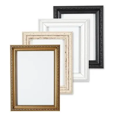 £6.73 • Buy Ornate Picture Frame Shabby Chic Picture Frame Photo Frames White Gold Or Black 