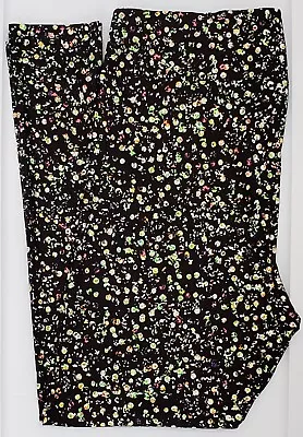 TC LuLaRoe Tall & Curvy Leggings Confetti Print On Black NWT P08 • $13.90