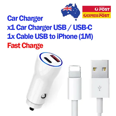 $17.99 • Buy USB Car Charger Dual USB Adapter With Cable For Apple IPhone 13 12 11 X Pro Max