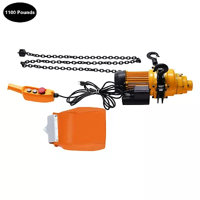 1300W 0.5Ton Electric Chain Hoist 13ft Lifting 20 Mn2 Chain Wired Remote Control • $410