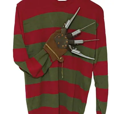 £99.99 • Buy Mens Freddy Krueger Claw Glove Hat Jumper Halloween Nightmare Fancy Dress Outfit
