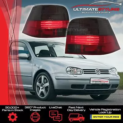 VW Golf Mk4 Hatchback 1998-2004 Upgrade Crystal Smoked Tint Red Rear Tail Lights • $124.27