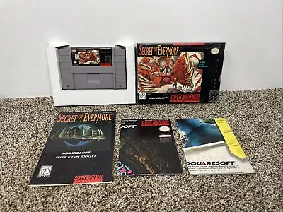 Secrets Of Evermore (Super Nintendo Snes 1995) Complete! • $150