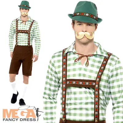£21.99 • Buy Alpine Bavarian Mens Fancy Dress Oktoberfest German Lederhosen Adults Costume