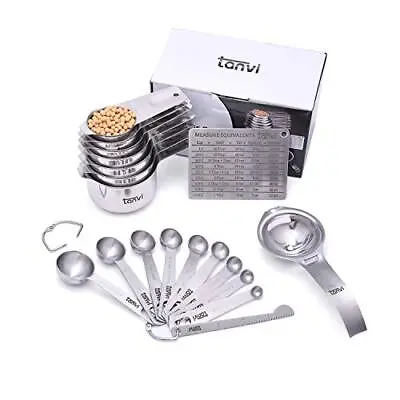 £37.99 • Buy 19pcs Stainless Steel Measuring Cups And Spoons Set For Cooking And Baking