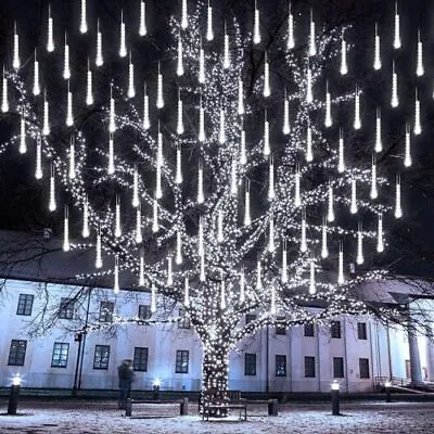 Christmas Outdoor Tree Xmas LED Meteor Shower Rain Lights Icicle Snowfall Lights • £5.99