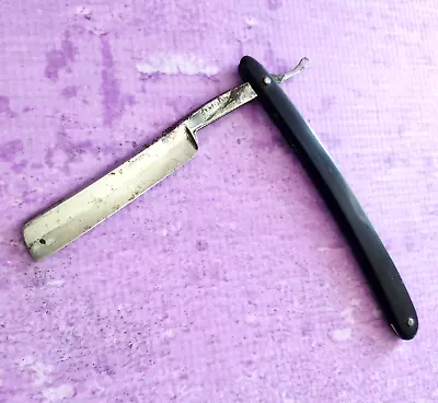 CV Heljestrand MK No 24 Straight Razor Vintage Eskilstuna Sweden Black Handle • $39.99