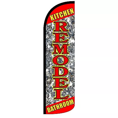 Remodel Kitchen Bathroom Windless Advertising Sign Feather Flag Only 30% Wider • $21