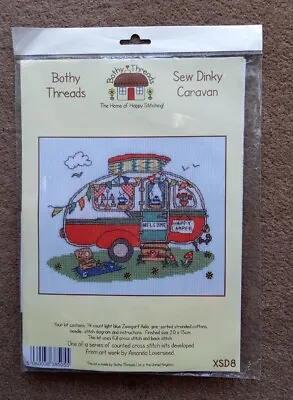 SEW DINKY CARAVAN CROSS STITCH KIT By BOTHY THREADS • £29.99