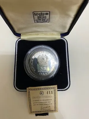 MOZAMBIQUE: Commemorative Coin   Fisheries Conference   1983-- Silver-- Genuine • $99.99