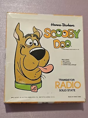 VINTAGE SCOOBY-DOO TRANSISTOR RADIO HANNA BARBERA  1972 Works! • $195.95