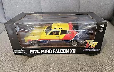 1:18 Ford Xb Falcon Mfp Mad Max Sedan V8 Interceptor Greenlight 1974 • $227.69