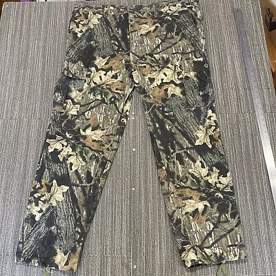 Mossy Oak Break-up Hunting Pants Mens 2XL XXL 44 46 X 32 Duck Cargo VTG USA Made • $27.99